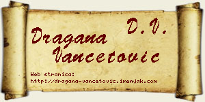 Dragana Vančetović vizit kartica